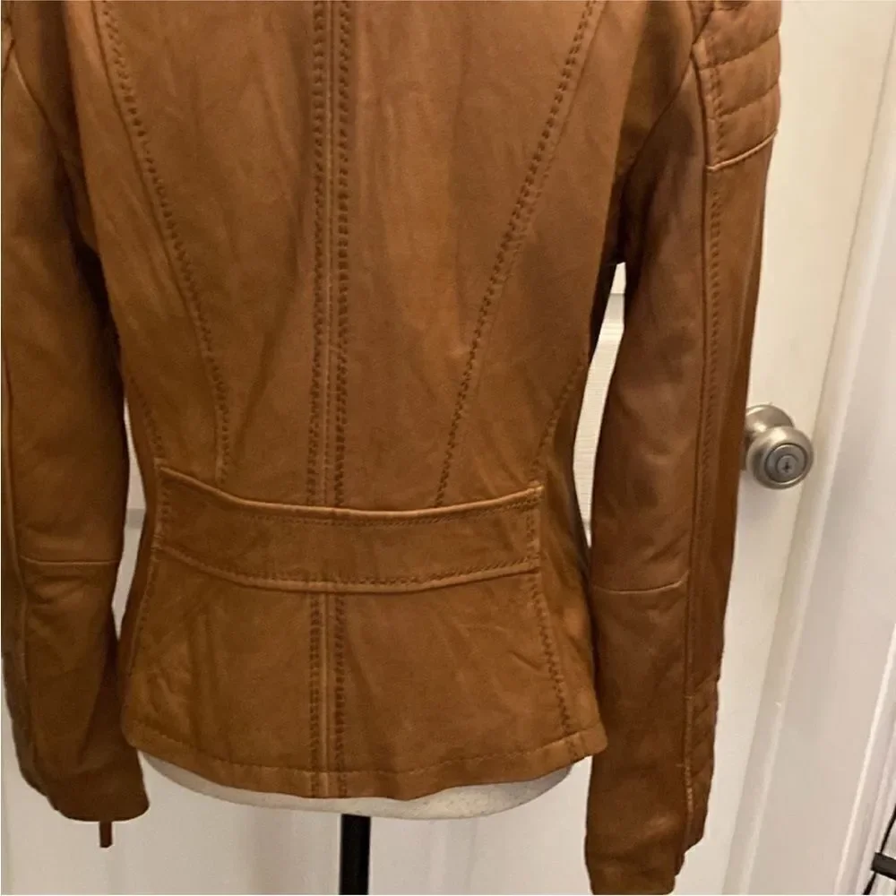 Michael Kors Brown Leather Jacket, M